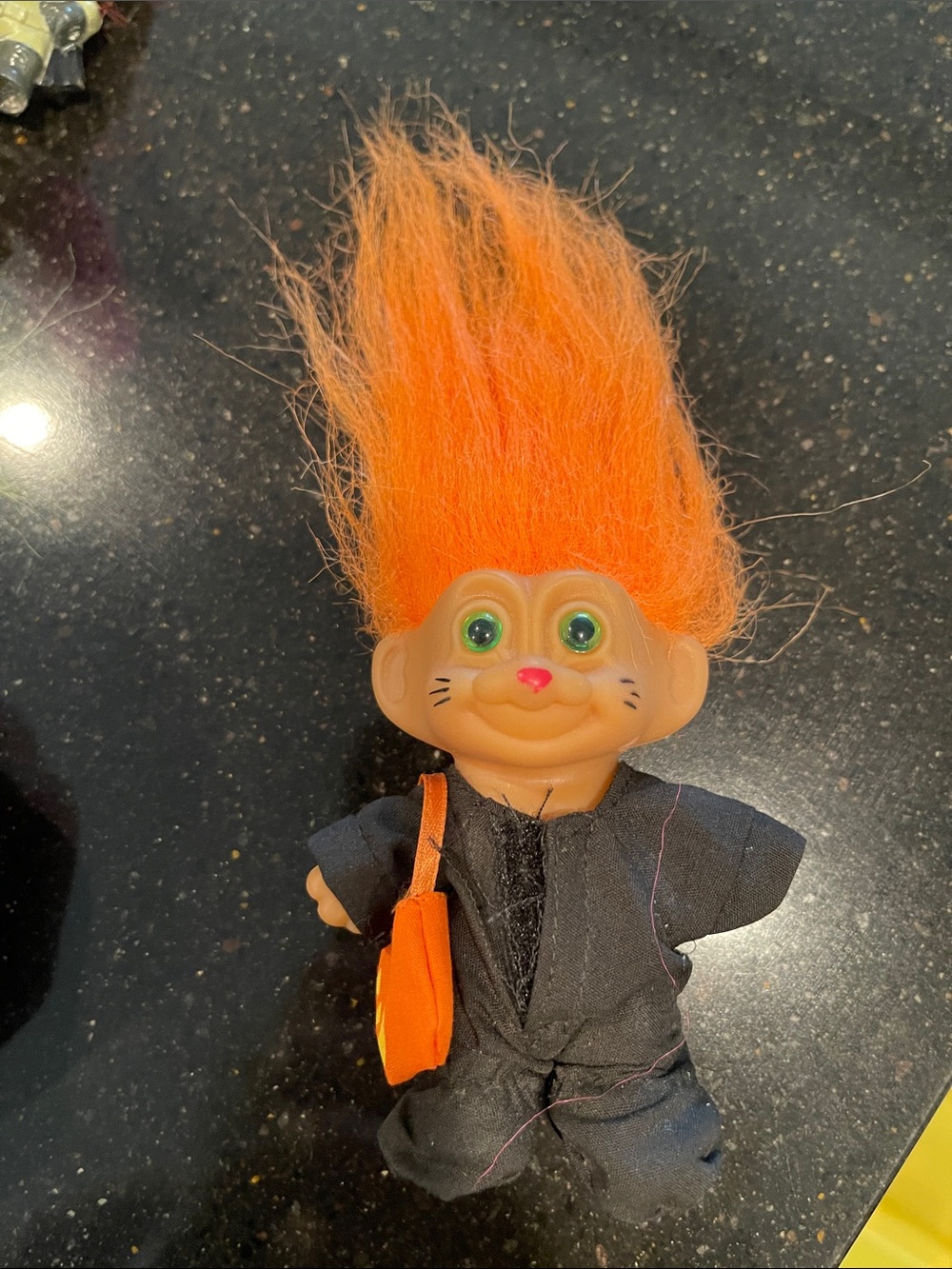 Vintage Russ troll Halloween cat 3 inch